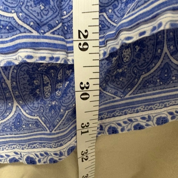 L.O.G.G. H&M Blue Floral Tunic Long Sleeve Shirt Top Women's Size Large XL 12 - Picture 8 of 11